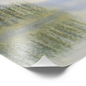 Pines Lake Watercolor Landschaft Fotodruck (Ecke)