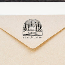 Pines Landschaft Handgezeichnet Rücksendeadresse