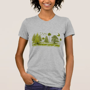 Pines mit Moon-Change-T - Shirt-Farbe und Stil T-Shirt
