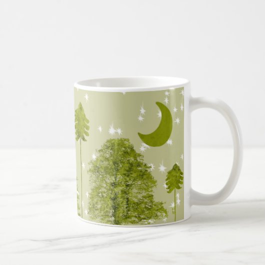 Pines mit moon-individualisierter BackGround-Farbe Kaffeetasse (Rechts)