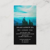 *~* Pines Mountains Sun Rainbow Blue Business Card Visitenkarte (Rückseite)