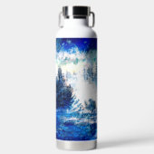 Pines Snowstorm Artistic Trinkflasche (Vorderseite)