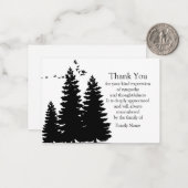 Pines Tree After Funeral Danke Karten (Vorderseite/Rückseite Beispiel)