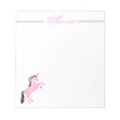 Pinetastic unicorn pink personalisieren notizblock (Vorderseite)