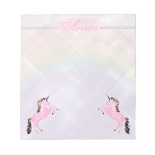 Pinetastic unicorn pink personalisieren notizblock