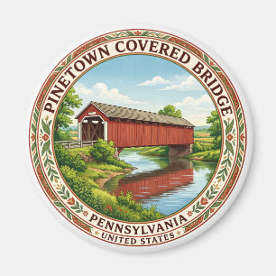 Pinetown Covered Bridge Bird-in-Hand Pennsylvania Magnet