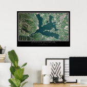 Pineview Reservoir - Huntsville Utah Satellitenkar Poster (Heimbüro)