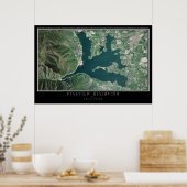 Pineview Reservoir - Huntsville Utah Satellitenkar Poster (Küche)