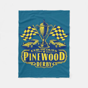 Pinewood-Derby-Cub-Scouts karierte Flagge Rennen Fleecedecke