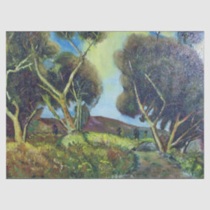 PINEWOOD IN DER TUSKANISCHEN LANDSCHAFT SEIDENPAPIER