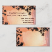 Piney Sonnenuntergang-Mama Telefonnummerkarte (Vorne/Hinten)