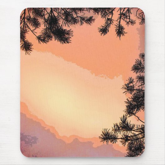Piney Sonnenuntergang Mousepad (Vorne)