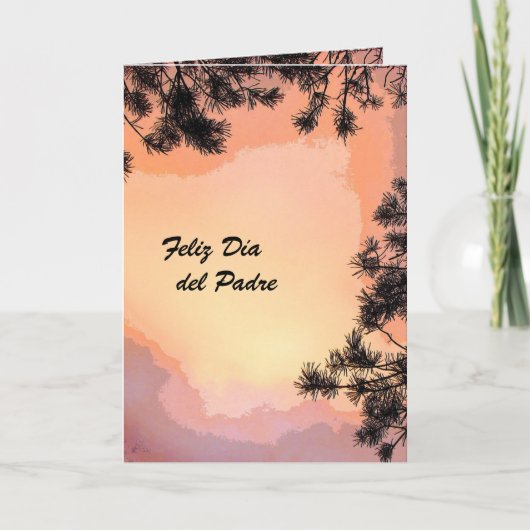 Piney Sunset Dia Del Padre Karte (Vorderseite)