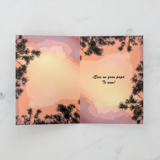 Piney Sunset Dia Del Padre Karte (Innenseite)