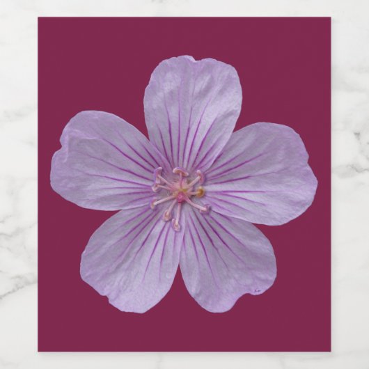 Pineywood Geranium #1 Weinetikett (Einzelnes Label)