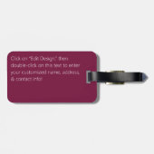 Pineywood Geranium Nahtloses Muster Gepäckanhänger (Rückseite horizontal)