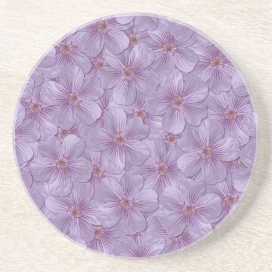 Pineywood Geranium Nahtloses Muster Getränkeuntersetzer (Vorne)