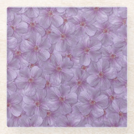 Pineywood Geranium Nahtloses Muster Glasuntersetzer