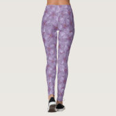 Pineywood Geranium Nahtloses Muster Leggings (Rückseite)