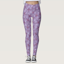 Pineywood Geranium Nahtloses Muster Leggings