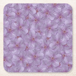 Pineywood Geranium Nahtloses Muster Rechteckiger Pappuntersetzer