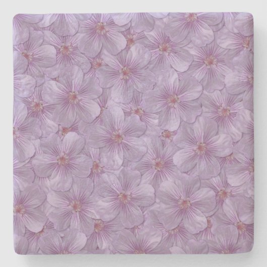 Pineywood Geranium Nahtloses Muster Steinuntersetzer (Vorderseite)