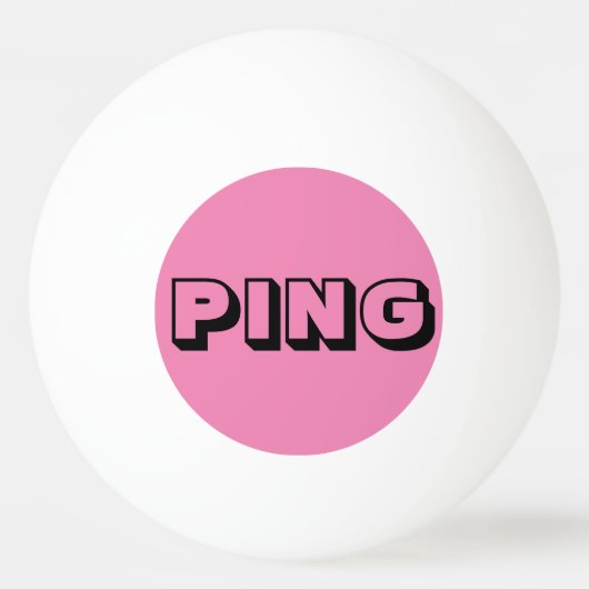 "Ping and Pong on pink" Abstrakt Ping Pong Ball Tischtennisball (Rückseite)