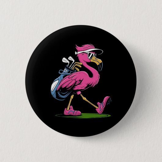 Ping Flamingo Golf Sonnenbrille Frau Damen Herren Button (Vorderseite)