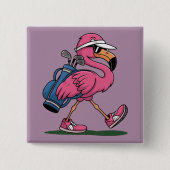 Ping Flamingo Golf Sonnenbrille Golf Liebhaber Button (Vorderseite)