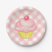 Ping Gingham Cupcake Paper Teller (Vorderseite)