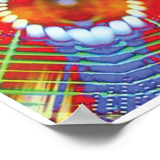 Ping Kinetic Collage Kaleidoscope Poster (Ecke)