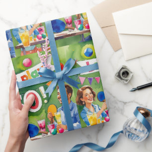 Ping Pong 50. Geburtstag Geschenkpapier