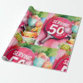 Ping Pong 50. Geburtstag Geschenkpapier (Ungerollt)