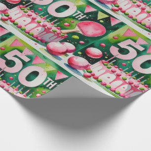 Ping Pong 50. Geburtstag Geschenkpapier