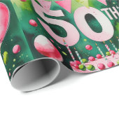 Ping Pong 50. Geburtstag Geschenkpapier (Rolleneckpunkt)