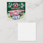 Ping Pong 50. Geburtstag Mitteilungskarte (Vorne/Hinten)