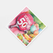 Ping Pong 50. Geburtstag, Serviette (Ecke)