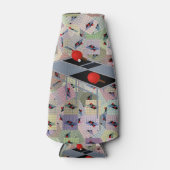 Ping Pong Abstrakt Art Flaschenkühler (Vorderseite)