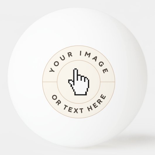 Ping Pong Ball - Benutzerdefiniert (Bild/Text hinz Tischtennisball (Vorderseite)