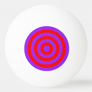 Ping Pong Ball-- lila und rote innere Kreise Tischtennisball