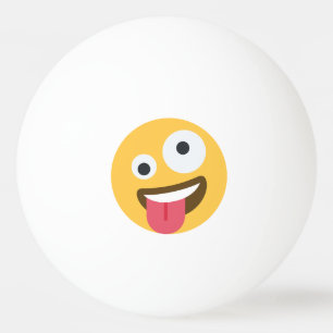 Ping-Pong-Ball mit einer lustigen Ansicht. Tischtennisball
