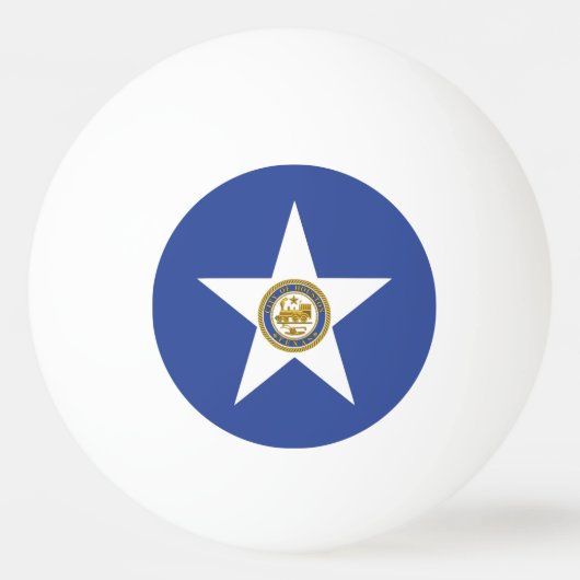 Ping Pong Ball mit Flag Houston Tischtennisball (Vorderseite)