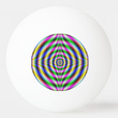 Ping Pong Ball Psychedelic Neon Eye Tischtennisball (Rückseite)