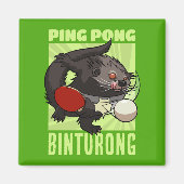 Ping Pong Binturong Funny Table Tennis Bearcat Magnet (Vorne)