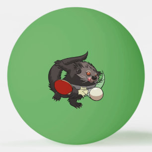 Ping Pong Binturong Tischtennis Player Bearcat Tischtennisball