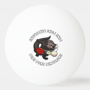 Ping Pong Binturong Tischtennis Player Bearcat Tischtennisball