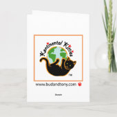 Ping Pong Cats Birthday Bud & Tony Notecard Karte (Rückseite)