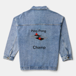 Ping Pong Champ, Ladys Denim Jacket Jeansjacke