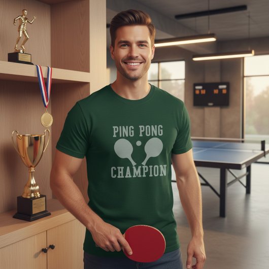 Ping Pong Champion Crossed Paddles Tischtennis T-Shirt