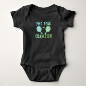Ping Pong Champion Mit Monogramm Baby Bodysuit Baby Strampler (Vorderseite)